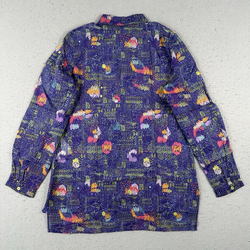 Catherine Andre Button Up Shirt 38 Purple‎ Art To Wear Lightweight Palette - Picture 13 of 16